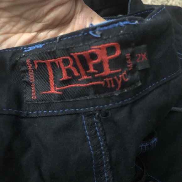 Tripp NYC Y2K Wide Leg Baggy Bondage Pants 2X Convertible Skater Punk Rave Goth - Picture 14 of 16